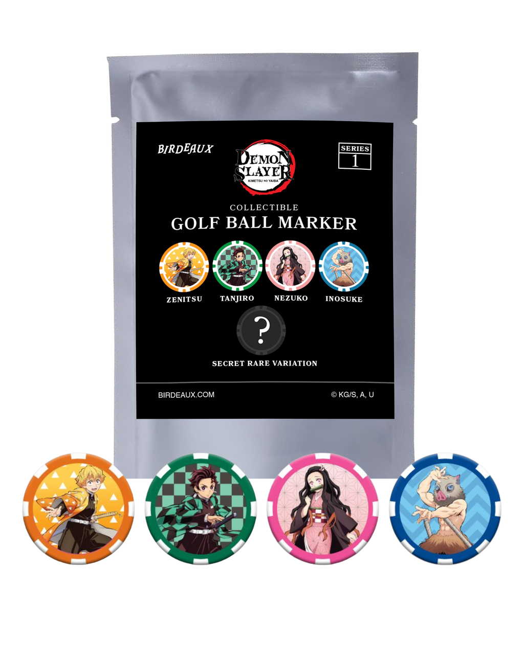 Birdeaux x Demon Slayer Golf Ball Marker Blind Bag