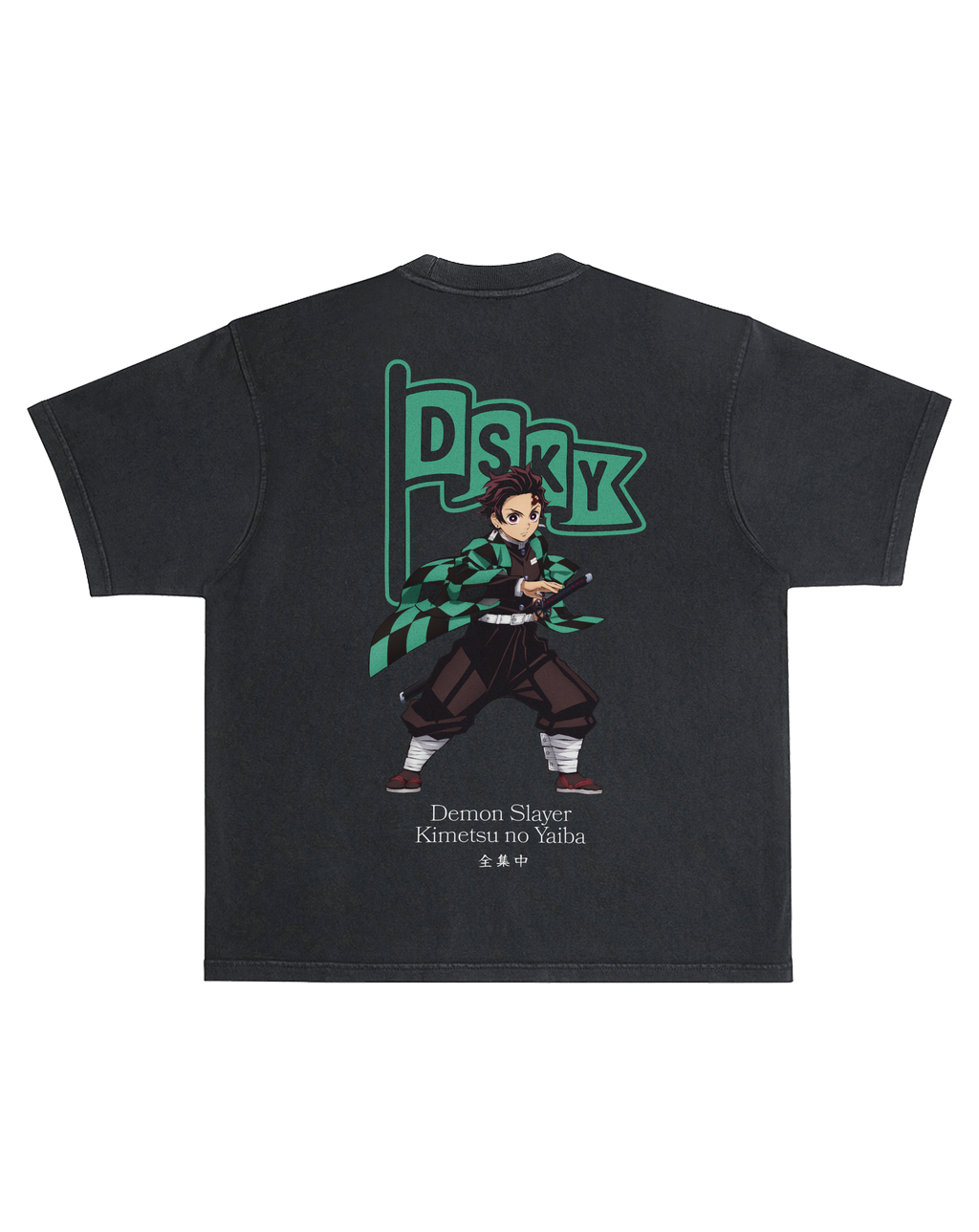 Birdeaux x Demon Slayer Tanjiro Oversized Heavyweight Tee [PRE-ORDER]